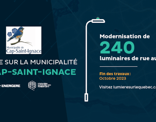La Municipalité de Cap-Saint-Ignace modernise son réseau d'éclairage public