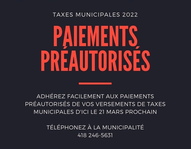 Paiements préautorisés