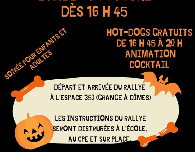 Soirée et rallye d'Halloween