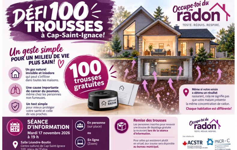 Cap-Saint-Ignace se mobilise contre le radon!