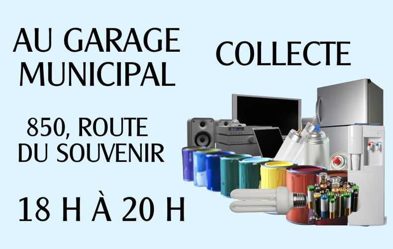 Collecte des matières dangereuses, appareils réfrigérants, matériel informatique et électronique