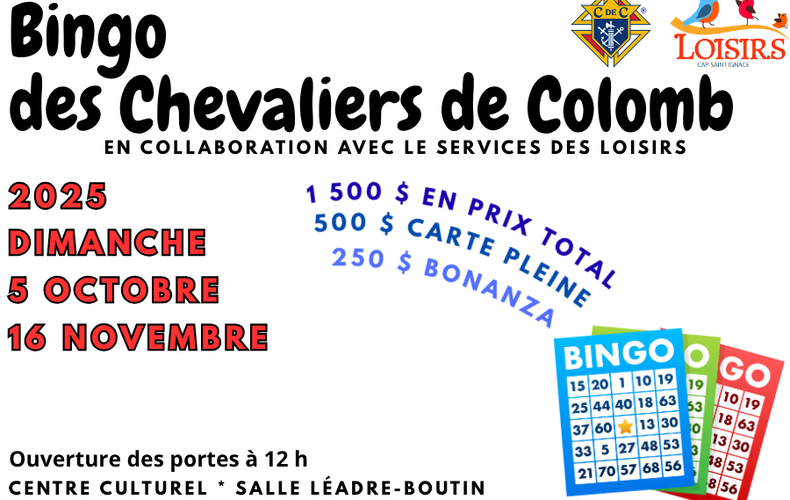 Bingo des chevaliers de colomb