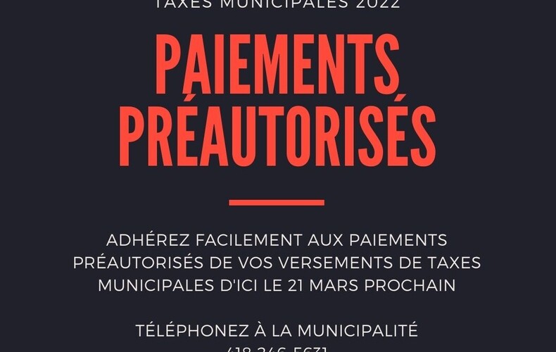 Paiements préautorisés