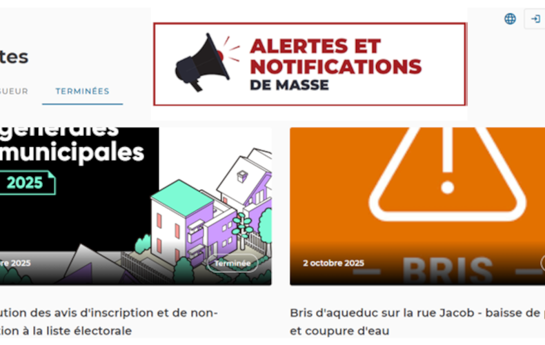 Alertes et notifications de masse
